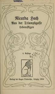 Cover of: Aus der Triumphgasse by Ricarda Huch