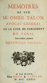 Cover of: Memoires de feu M. Omer Talon