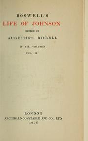Cover of: Life of Johnson by James Boswell