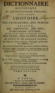 Cover of: Dictionnaire historique et bibliographique portatif