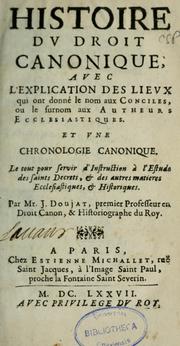 Cover of: Histoire du droit canonique--