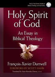 Cover of: The Holy Spirit of God: An Essay in Biblical Theology