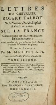 Cover of: Lettres du chevalier Robert Talbot