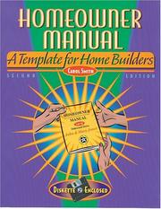 Cover of: Homeowner manual by Carol Smith