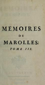Cover of: Mémoires de Michel de Marolles: abbé de Villeloin