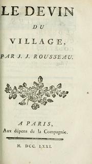 Cover of: Le devin du village