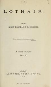 Cover of: Lothair by Benjamin Disraeli