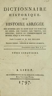 Cover of: Dictionnaire historique, ou, Histoire abrégée des hommes qui se sont fait un nom