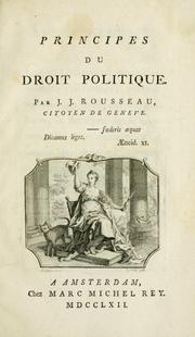 Cover of: Principes du droit politique by Jean-Jacques Rousseau