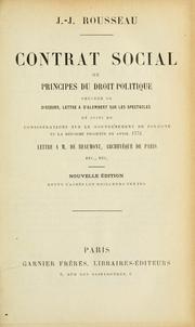 Cover of: Contrat social by Jean-Jacques Rousseau