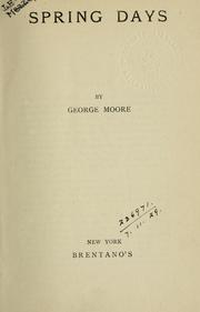 Cover of: Spring days by George Moore