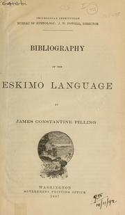 Cover of: Bibliography of the Iroquoian languages by James Constantine Pilling