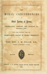 Cover of: The moral concordances of Saint Anthony of Padua by John Mason Neale