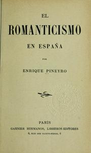 Cover of: El romanticismo en España