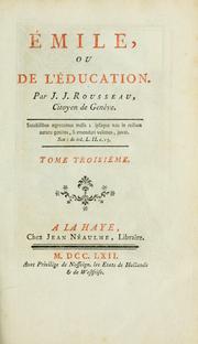 Cover of: Émile: ou De l'éducation