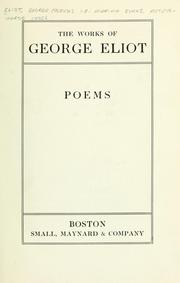 Cover of: Poems by George Eliot