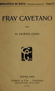 Cover of: Fray Cayetano