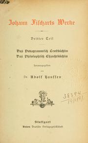 Cover of: Johann Fischarts Werke by Johann Fischart