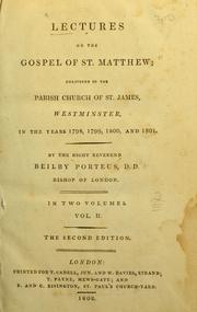 Cover of: Lectures on the gospel of the St. Matthew