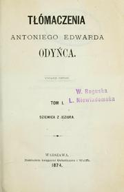 Cover of: Tómaczenia
