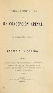 Cover of: Cartas a un obrero by Concepción Arenal