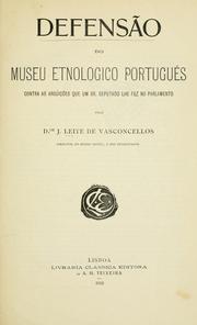 Cover of: Defensão do museu etnologico português by J. Leite de Vasconcellos
