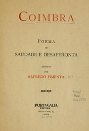Cover of: Coimbra: poema de saudade e desaffronta