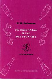 The South African wine dictionary by Eric Bolsmann