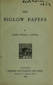 Cover of: The Biglow papers