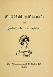 Cover of: Das Schloß Dürande
