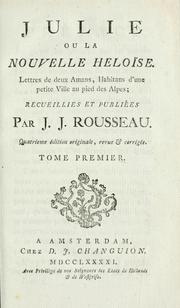 Cover of: Julie ou La nouvelle Heloïse by Jean-Jacques Rousseau