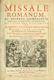 Cover of: Missale Romanum ex decreto Sacro-Sancti Concilii Tridentini restitutum by Catholic Church
