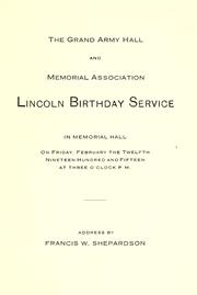 Cover of: Abraham Lincoln: address