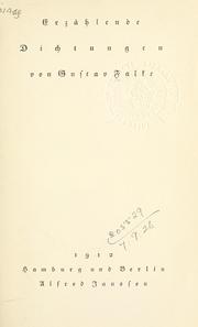 Cover of: Gesammelte Dichtungen