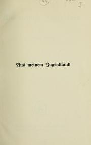 Cover of: Aus meinem Jugendland by Isolde Kurz