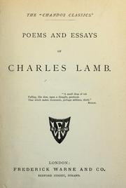 Cover of: Poem and essays