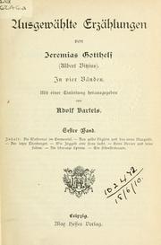 Cover of: Ausgewählte Werke by Jeremias Gotthelf