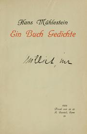 Cover of: Ein Buch Gedichte