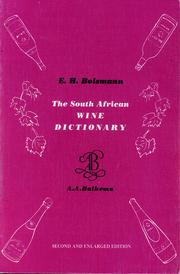 Cover of: The South African wine dictionary