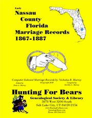Cover of: Early Nassau County Florida Marriage Records 1867-1887