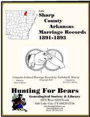 Cover of: Sharp County Arkansas Marriage Records 1877-1918
