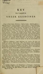 Cover of: Key to Valpy's Greek exercises