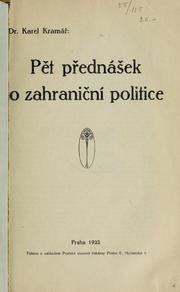 Cover of: Pêt prêdnáek o zahraniní politice