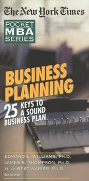 Cover of: NYT  Business Planning: 25 Keys to a Sound Business Plan (The New York Times Pocket Mba Series)