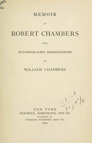 Cover of: Memoir of Robert Chambers: with autobiographic reminiscences