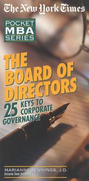 Cover of: NYT  The Board of Directors
