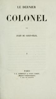 Cover of: Le dernier colonel