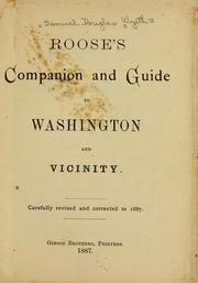 Cover of: Roose's companion and guide to Washington and vicinity