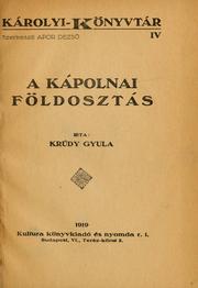 Cover of: A kápolnai földosztás