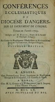 Cover of: Conférences ecclésiastiques du Diocèse d'Angers by 